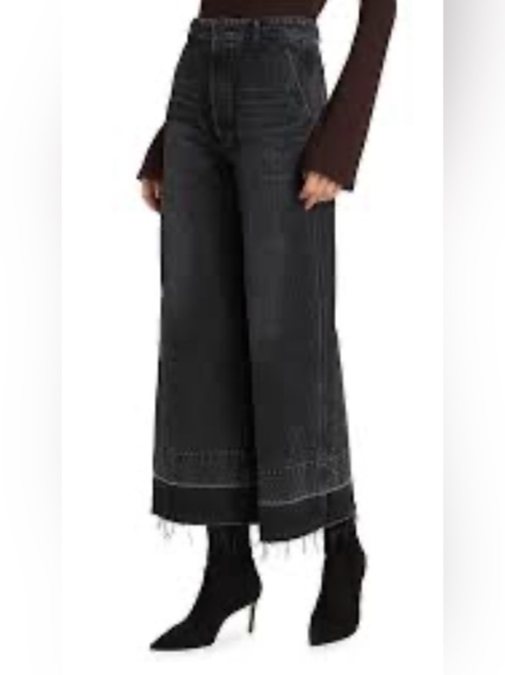 Moussy Vintage Elba wide-leg ankle-crop jeans size 25 EUC